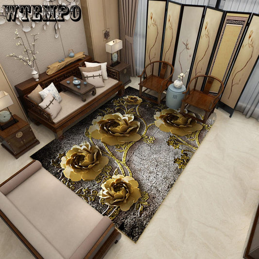 3D Carpet Living Room Bedroom Hallway Kitchen Bathroom Rug Absorb Water Non-slip Mat