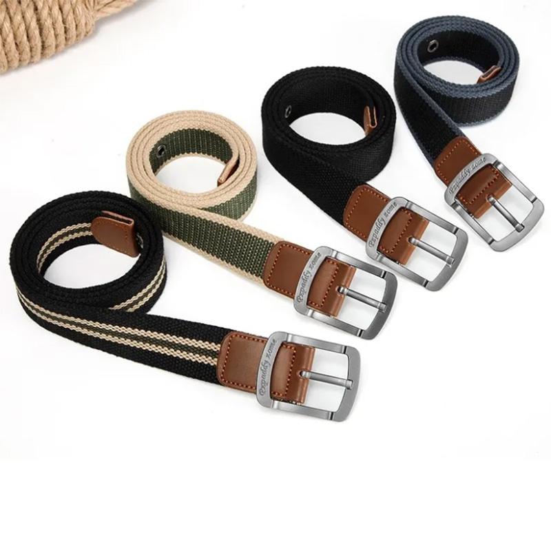 Striped Contrast Military Training Punk Unisex Belt