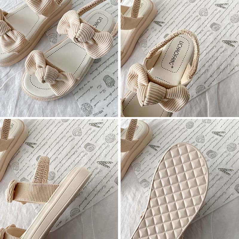 Outer Wear Sandals Female Summer Flat Bottom Fashion Student Fairy Style with Skirt