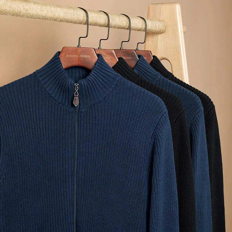 Autumn and Winter New Round Neck Sweater Men's Warm Sweater Upper Long-sleeved T-shirt Men
