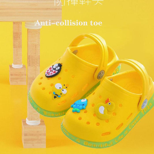 Children Cartoon Cave Shoes Beach Summer Children's Slippers Antiskid Soft Bottom Little Bee EVA Rubber Plastic Baby Sandals Slippers