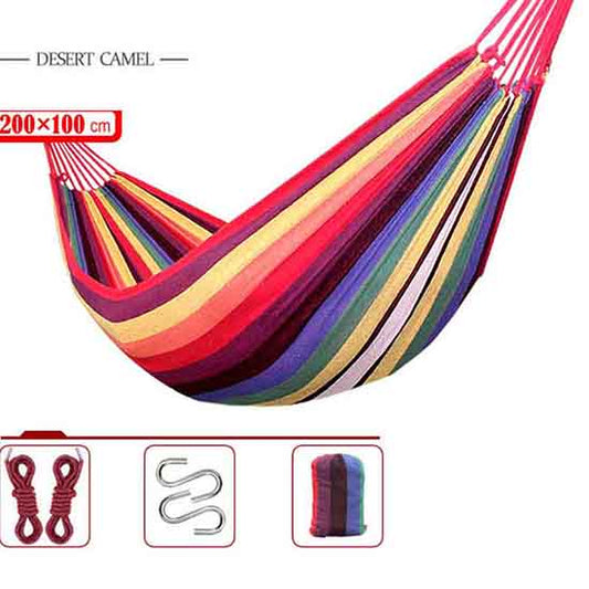 Canvas Hammock Outdoor Adult Single Anti-Rollover Indoor and Outdoor Balcony Swing Chair