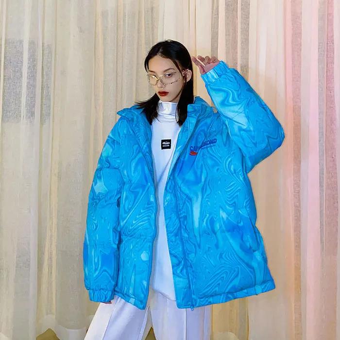 Winter Jacket Korean Style Loose Student Padded Jacket Women's Cotton-padded Jacket Gradient Bread Jacket