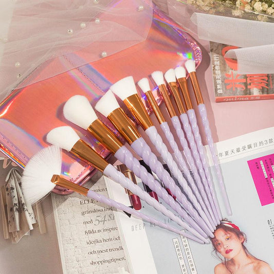 10Pcs Makeup Brush Set Women Face Eye Professional Makeup Brushes Blush Brush Cosmetic Tool