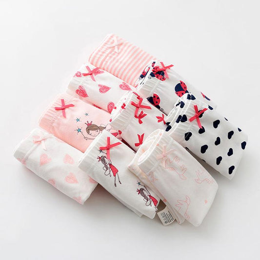 3 Pcs/Lot Cotton Girls Briefs Children's Underwear Triangle Panties Kids Underpants 2-14Years