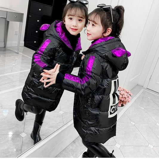 Hooded Girls Boys Winter Coat Long Sleeve Boys Winter Jacket WindProof Children Kids Winter Jacket