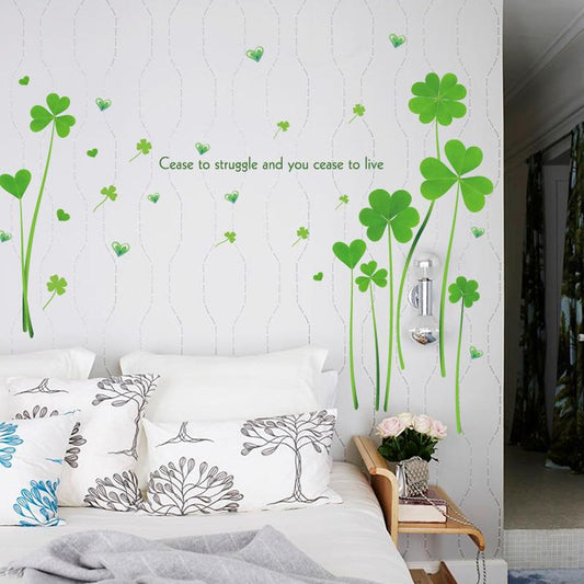 Big Size Clover Wall Stickers Home Decor Living Room Bedroom Bathroom Children Room Wall