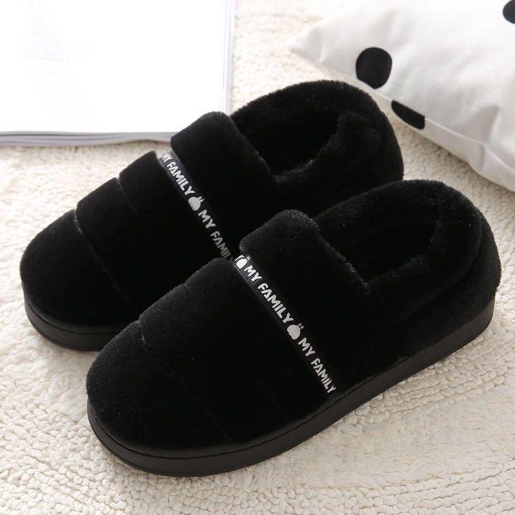 Cotton Shoes Thickened Indoor Warmth Plush Autumn and Winter Home Couple Non-slip Soft-soled Shoes