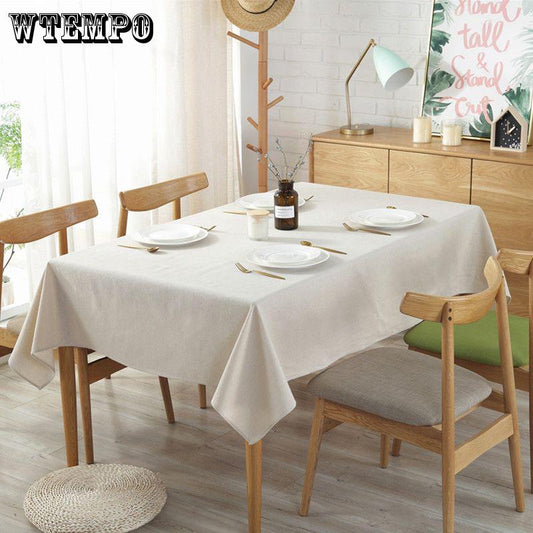 Rectangular Table Cloth Coffee Table Cover Cloth Cotton and Linen Kitchen Tablecloth