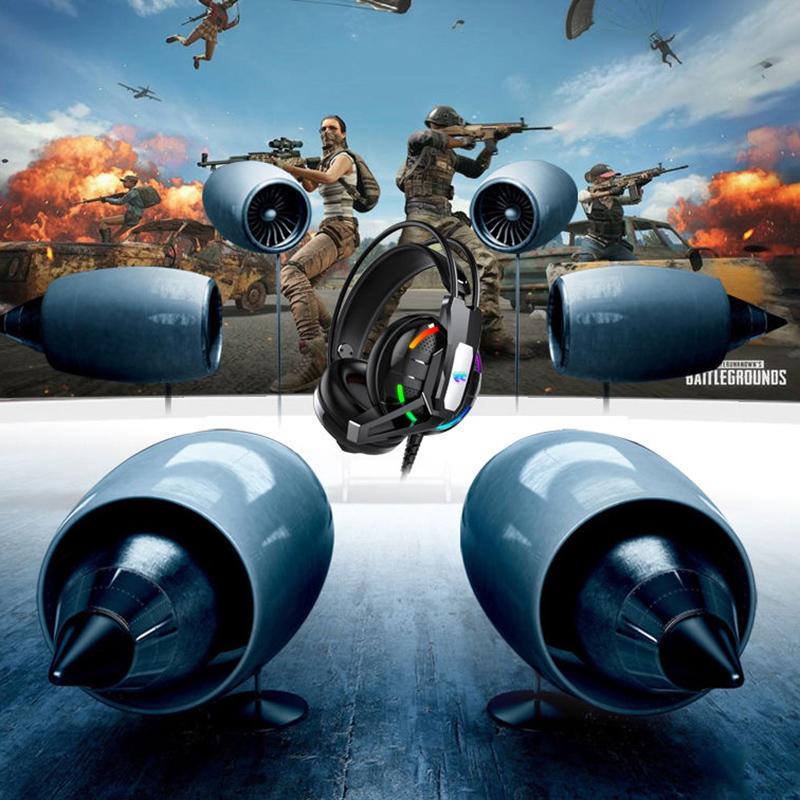 Headphones E-sports Gaming Headset 4D Stereo Desktop Computer with Wheat Subwoofer Microphone Headset