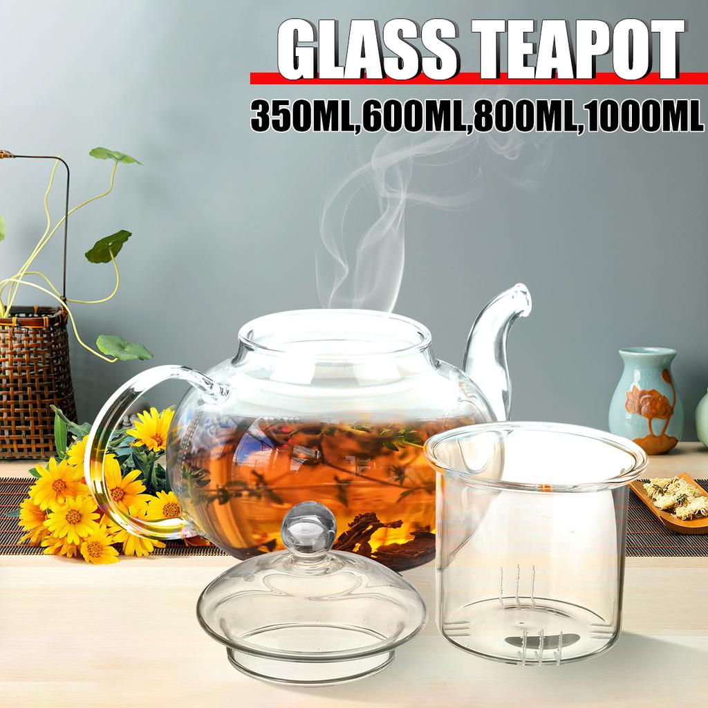 Heat-resistant High-temperature Filter Glass Teapot Household Flower Teapot Single Pot Small Tea Kettle Tea Set Tea Maker Thickening