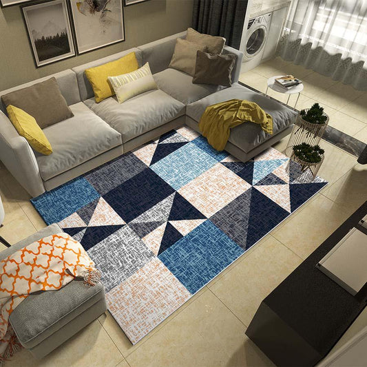 colorful Geometric Pattern Carpet Large Size Tea Table Rugs Carpets Rectangular