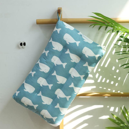 Children's Cute Cartoon Pillow Cotton Cartoon Pillow Core 3-6-10 Baby Boys and Girls Primary School Neck Pillow