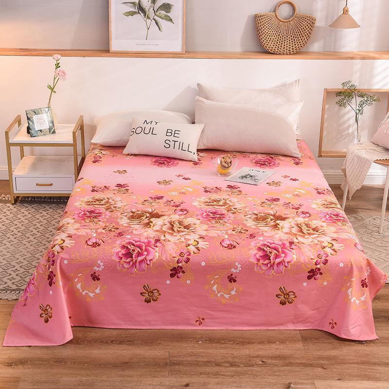 Flower Pattern Bed Sheet One-piece Four Seasons Universal Cotton Household Sheets Queen Size Bedding