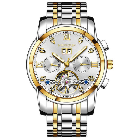 Mens Watches Luxury Stainless Steel Business Automatic Mechanical Wristwatch Male Clock Men Watch