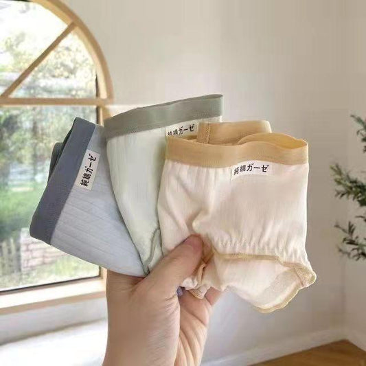 3PCS Cute Girls Underwear Girls Students Cotton Antibacterial Low Waist Panties Japanese Simple Briefs Girl Panty Models