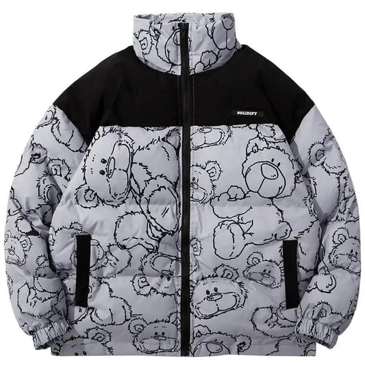 Winter Women's Down Jacket Korean Style Loose Short Jacket Thickened Warmth Stand-collar Couple Jacket