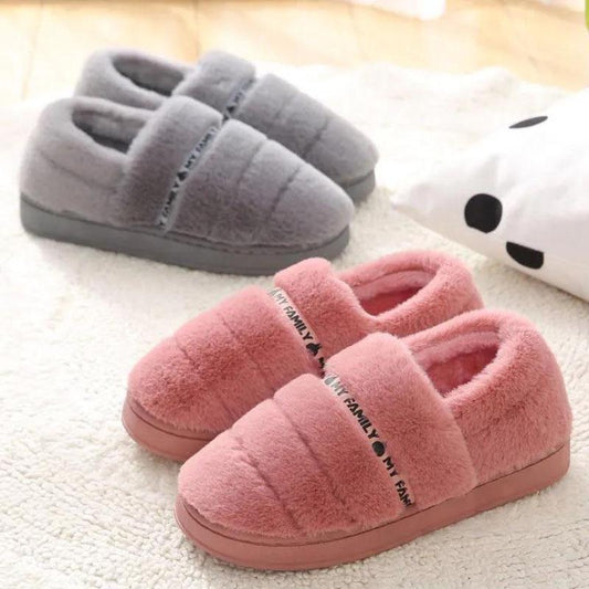 Cotton Shoes Thickened Indoor Warmth Plush Autumn and Winter Home Couple Non-slip Soft-soled Shoes