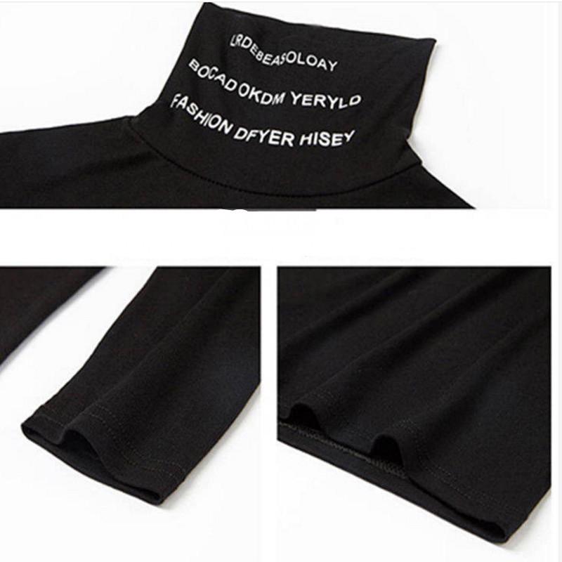 Pofulove Women's Turtleneck Thick Sweater Winter Plus Velvet Turtleneck Long-sleeved Wild Shirt