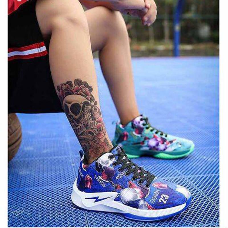 Middle help men's basketball shoes large size outdoor brand sports shoes purple red basketball shoes