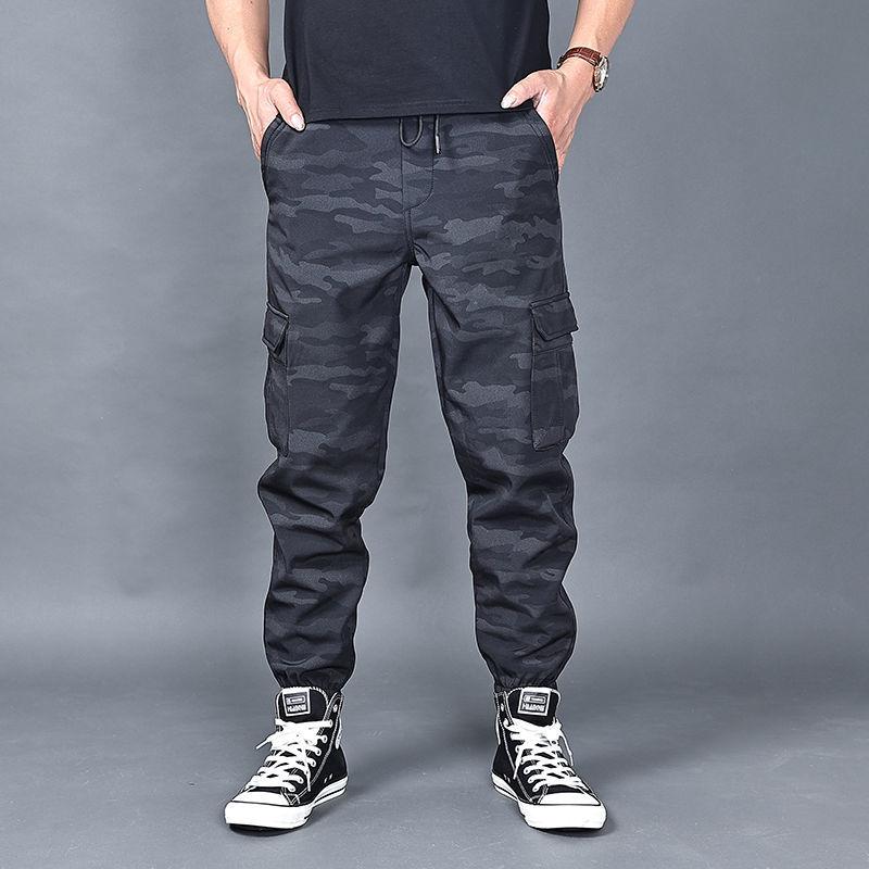 Men's Pants Autumn Overalls Loose Stretch Quick-drying Pants Drawstring Drawstring Pants Harem Pants Large Size Casual Pants