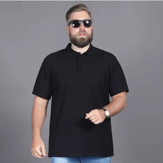 Extra Large Size Dad Ice Silk Mesh Short-sleeved Shirt Lapel Compassionate Summer Thin Men's Fat Loose T-shirt