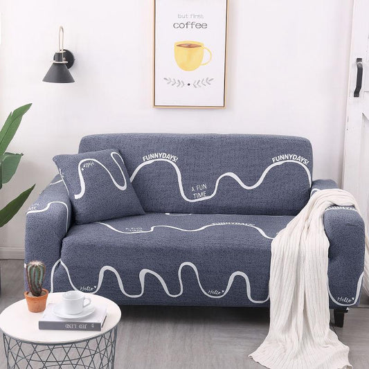 Geometric Stretch Sofa Cover Cotton Elastic Corner Sofa Towel Single Couch Cover Pets funda sofa