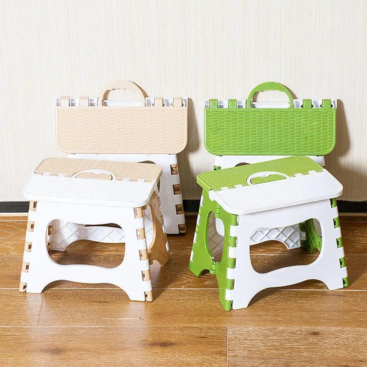 Folding Plastic Stool Household Thickened Square Bench Shoe Change Seat Portable Low Stool Child Seat