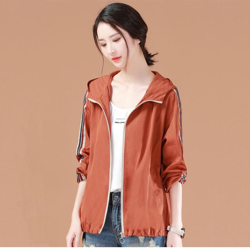 Windbreaker Jacket Zipper Pockets 2019 Autumn Fashion Casual Long Sleeve Female Jacket Coats Outwear