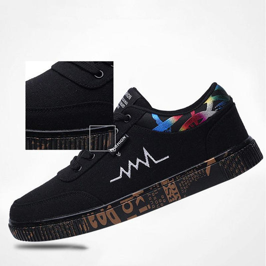 Summer Breathable Men's Shoes Canvas Shoes Fashion Trend Korean Student Shoes Men's Board Shoes Casual Sports Men's Cloth Shoes