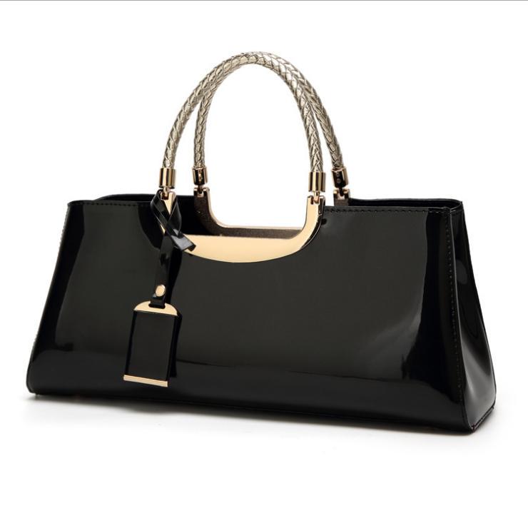 Glossy Patent Leather Women Clutch Shoulder Bags Fashion Banquet Evening Handbag Female Bag Totes