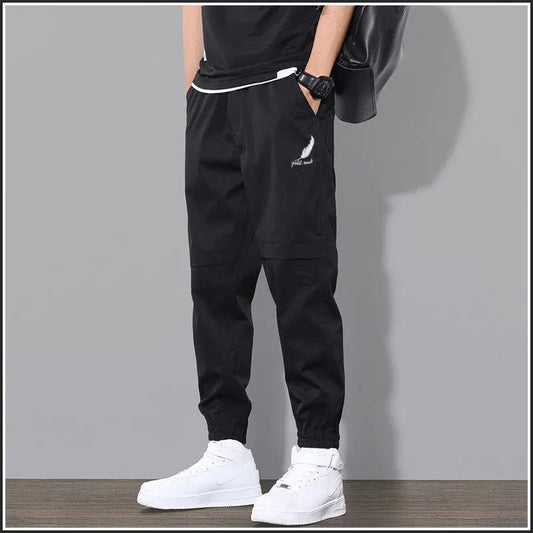 Youth Multi-pocket Overalls Loose Feet Tightened Sweatpants Sports Pants Men's Spring and Autumn Large Size Casual Trousers