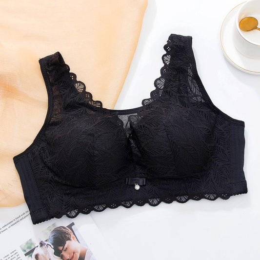 Spring and Summer Adjustment Type No Steel Ring Anti-glare Foreign Trade Large Size Underwear Women's Fat Mm Thin Gather Lace Bra