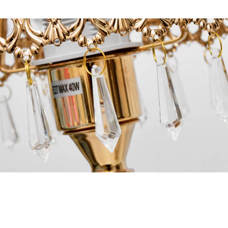 LED Table Lamps for Bedroom Crystal Fabric Bedside Lamp Table Lanterns Home Decoration Lighting