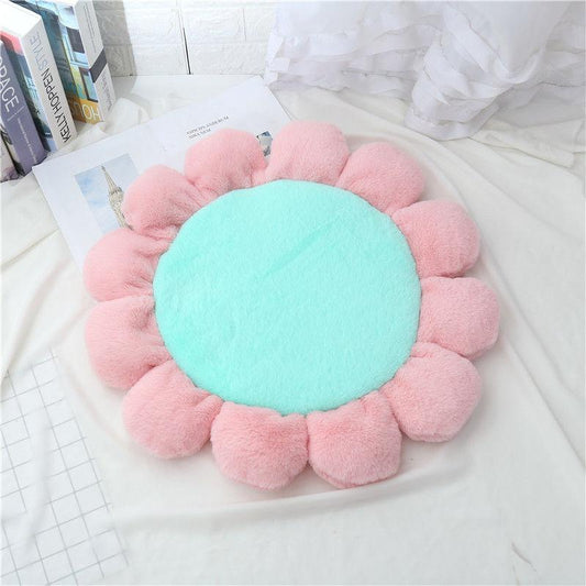 Flower Pet Mat Cat Autumn and Winter Soft Rabbit Fleece Warm Mat Land Pad Pet Sleep Pad