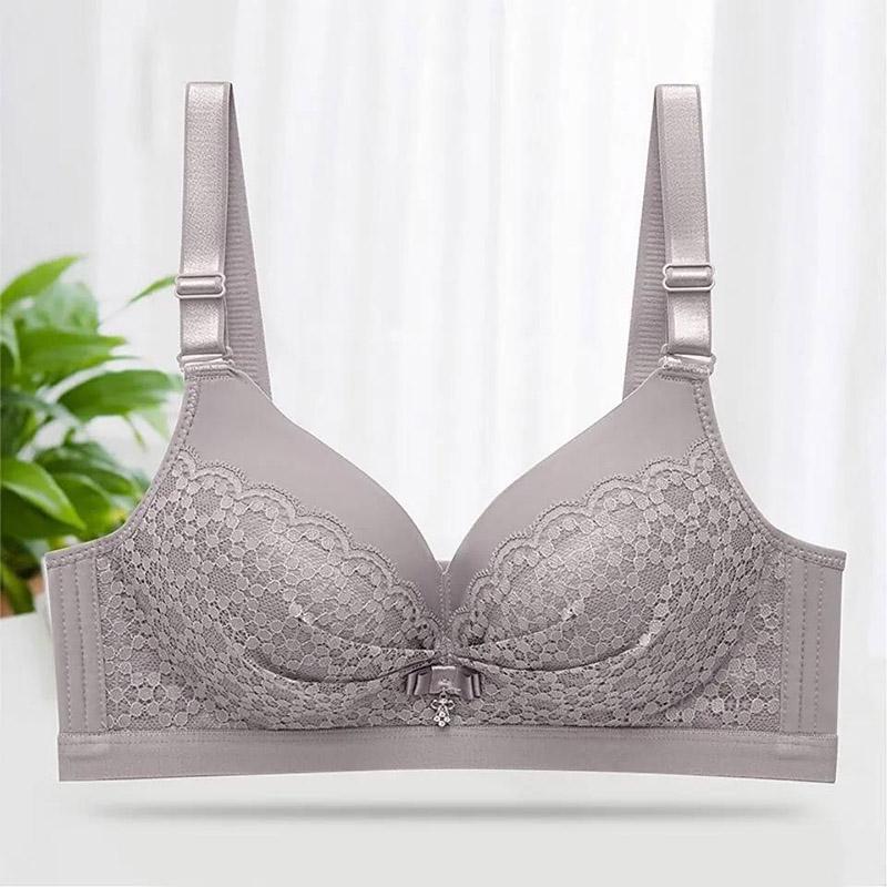 Baby Cotton Gathered Breathable Non-rigid Ring Adjustment Type Closed Auxiliary Breast Anti-sagging Women's Underwear Bra