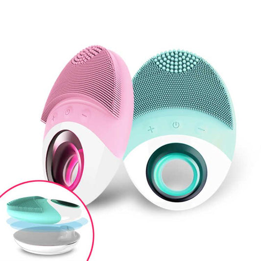 Electric Wireless Rechargeable Silicone Cleansing Device Beauty Face Wash Instrument Pore Cleaner