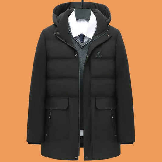 Winter Men's Down Jacket Thickened Warm Business Jacket Casual Jacket This Is The Best Gift for The Elders