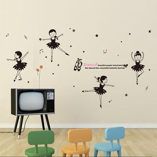 Cute Dancing Girl Child Room Decoration Pvc