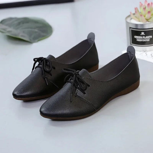 Spring and Autumn Women's Shoes Small White Shoes Women's Lace-up Non-slip Flat Casual Shoes