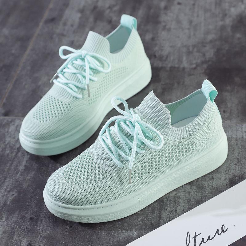 Sneakers Women's Sports Shoes Woman Vulcanized Women Mesh Lace Up Female Breathable Flat Ladies Comfortable Footwear