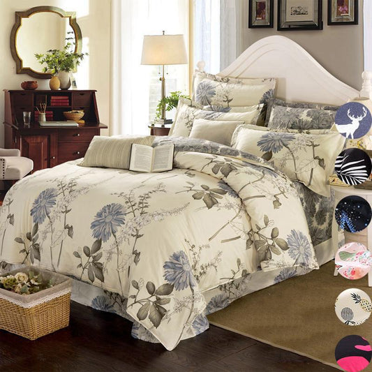 3pcs Suit Pillow Case Bed Linen Set Red Rose Heart Bedding Cover flower Duvet Cover