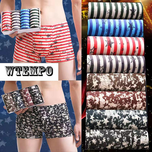 8 Pcs Men Elastic Underwear U Convex Underpants Soft and Comfortable Boxer Shorts Boxer Briefs