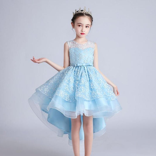 Wedding Flower Girl Dress Children Show Evening Dress Girl Elegant Princess Dress Mesh Skirt