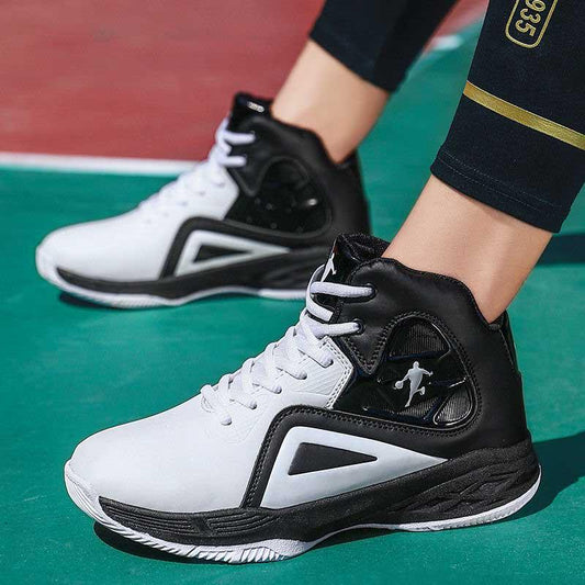Size 36-44 Men Leather Sneakers Wear-resistant Basketball Shoes Deodorant Comfortable Running Shoes