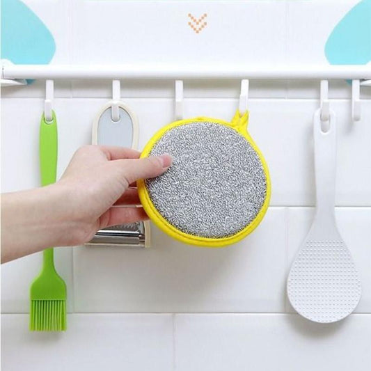 Cager Cloth Does Not Touch The Oil Dishwashing Sponge Kitchen Dishwash Brush Pot Thickened Double-sided Dishwashing Sponge