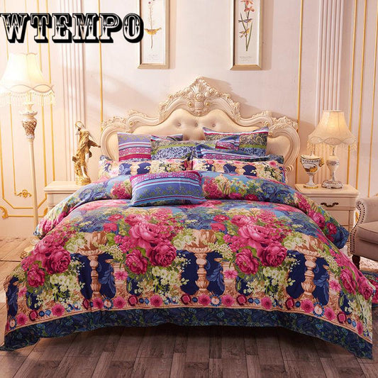 Sheet Pillowcase Duvet cover set print Bedding sets Bedlinen Cotton