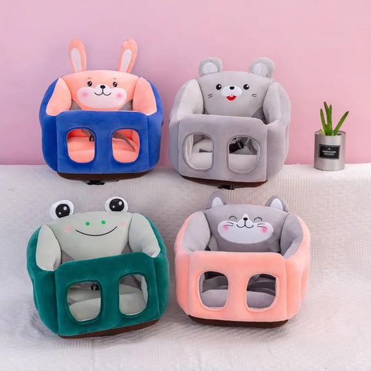 Baby School Seat Dining Chair Safety Belt Anti-fall and Anti-rollover Infant Chair Sofa Thickened Sponge Cartoon Style