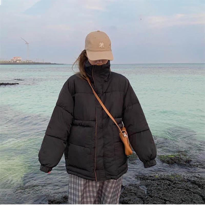 Short Thick Padded Coat Cotton-padded Jacket Women's Loose Down Down Student Bread Coat Winter Jacket