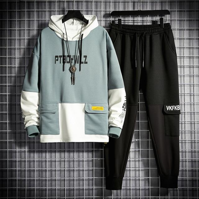 Autumn and Winter Casual Sportswear Men's Suit Sportswear Streetwear Hoodie Pants Two-piece Suit